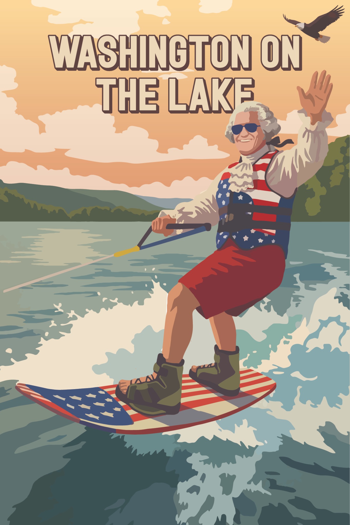 Washington on the Lake custom artwork